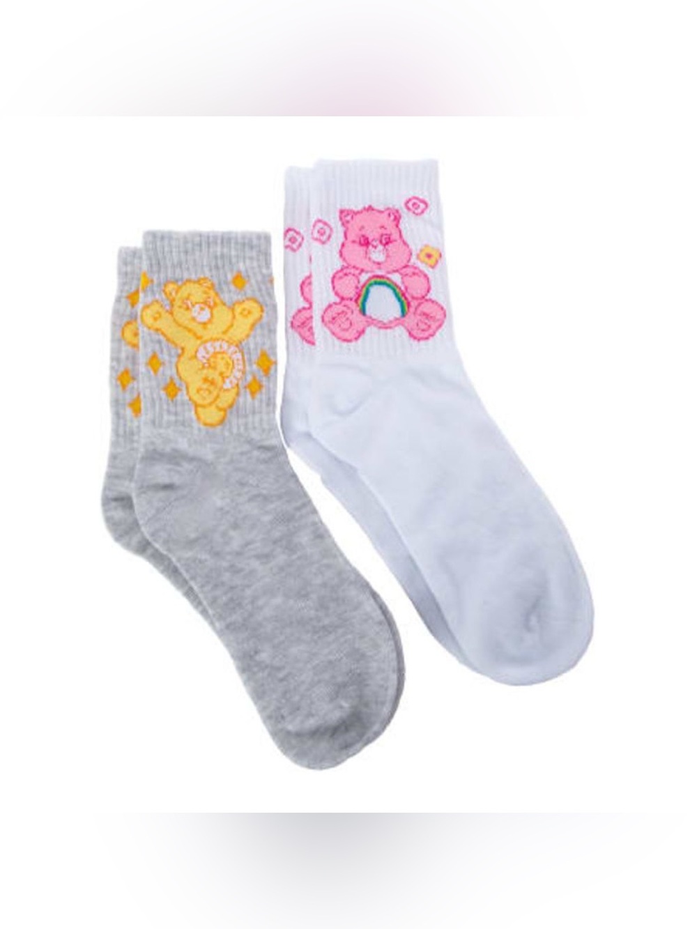 CARE BEARS MID-CREWS SOCKS SET OF TWO BRAND NEW